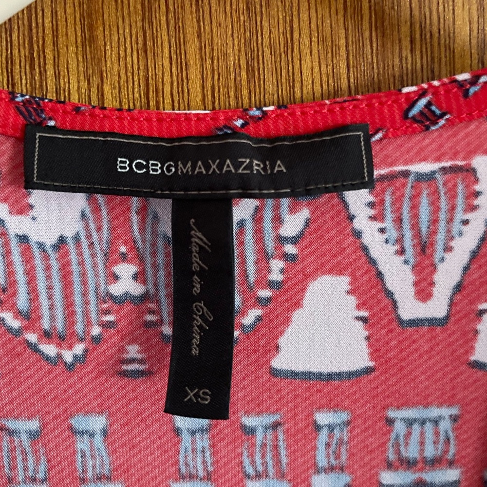 BCBGMaxazria red wrap dress - Picture 6 of 8
